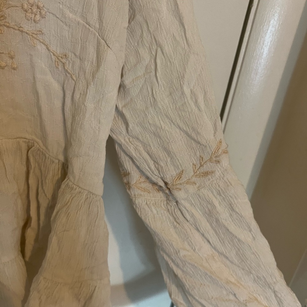 American Eagle Outfitters Cream Boho Blouse - Picture 2 of 7